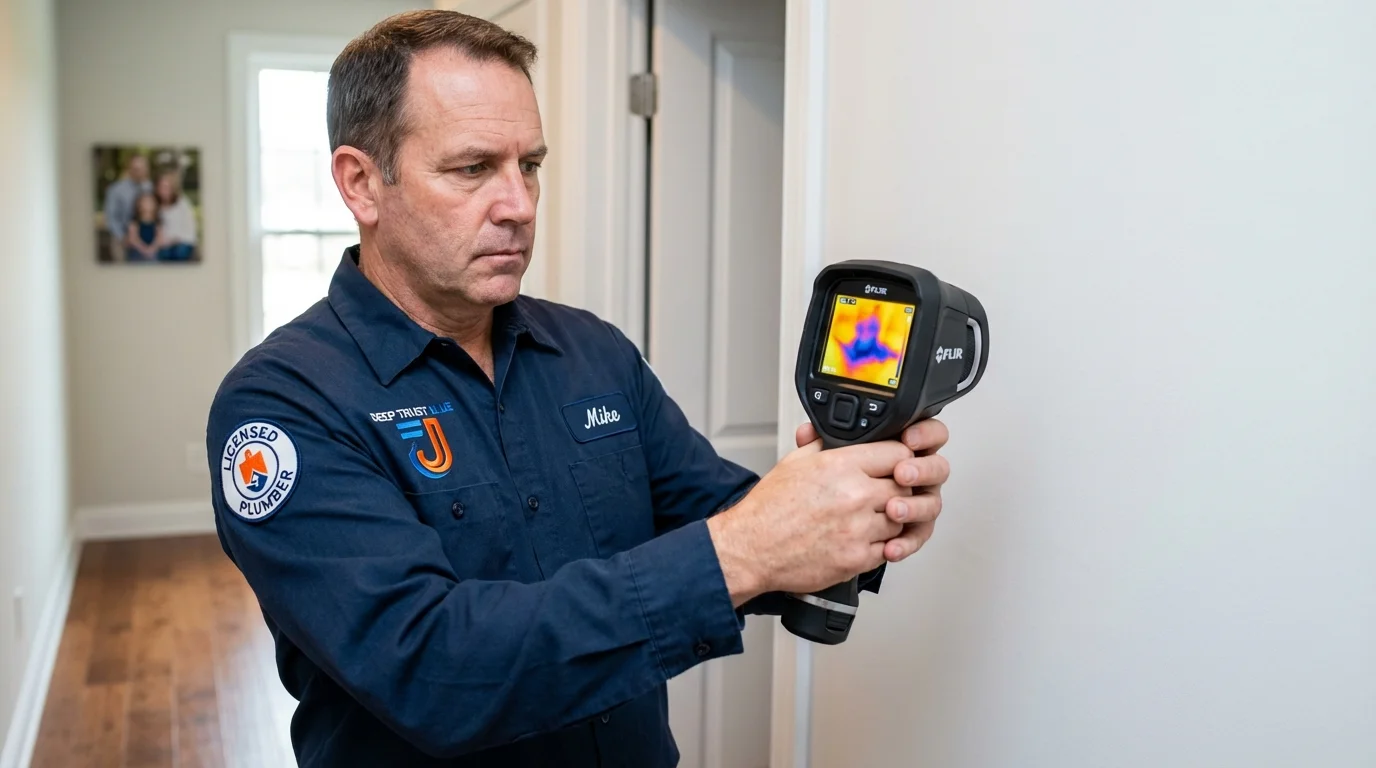 Thermal imaging leak detection by Johns Plumbing LLC in West Paris